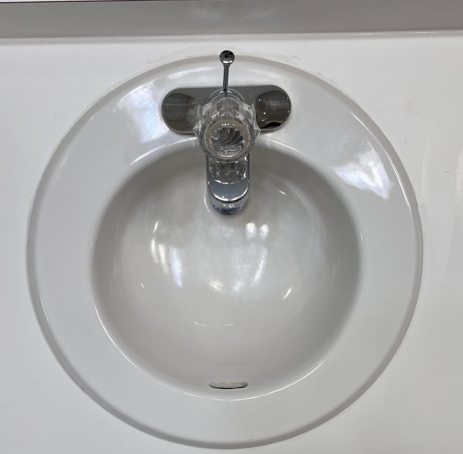 Bathroom sink after cleaning